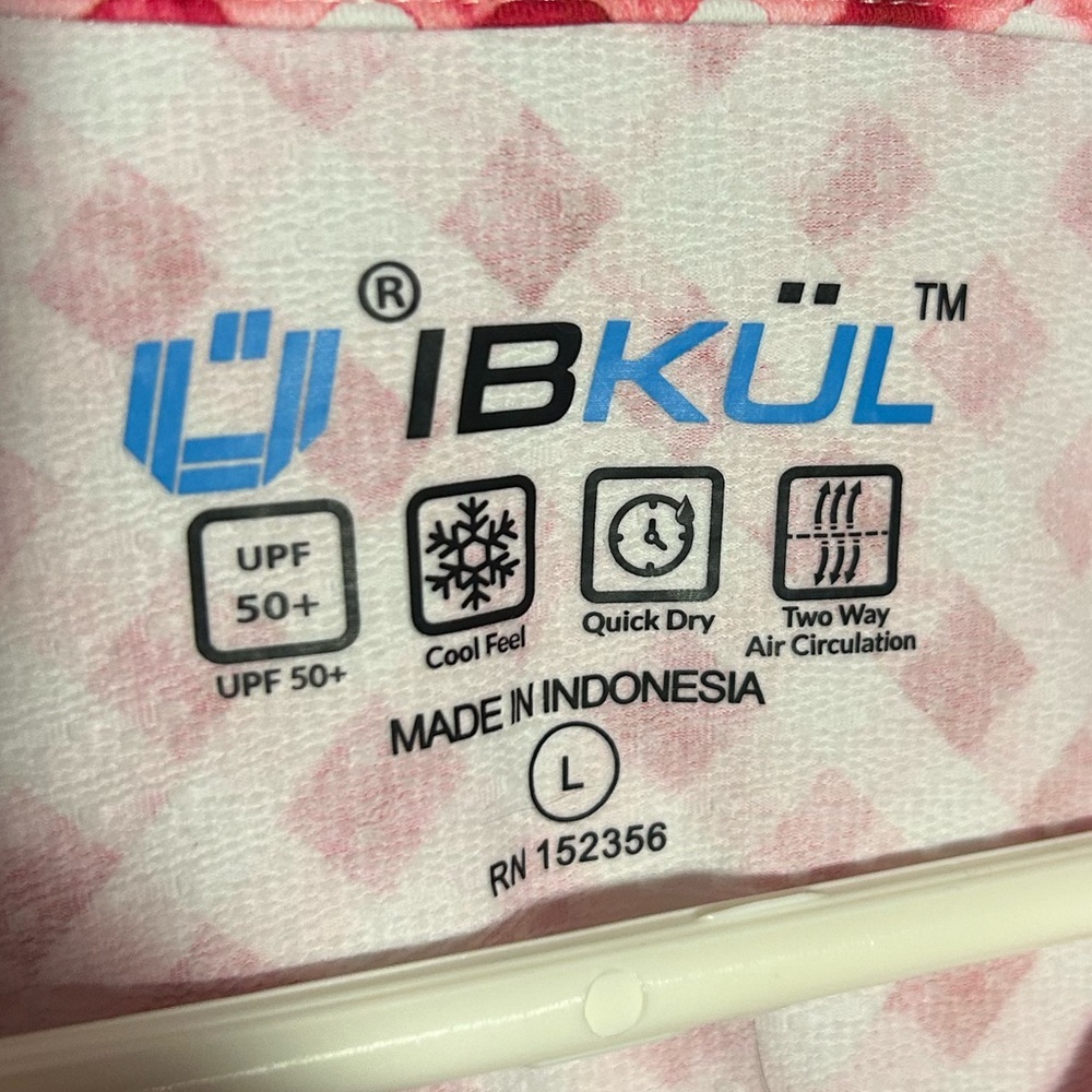 IBKUL Women's Large Gingham Check Print Long Sleeve Mock Neck Red White 1/4 Zip - Picture 6 of 10